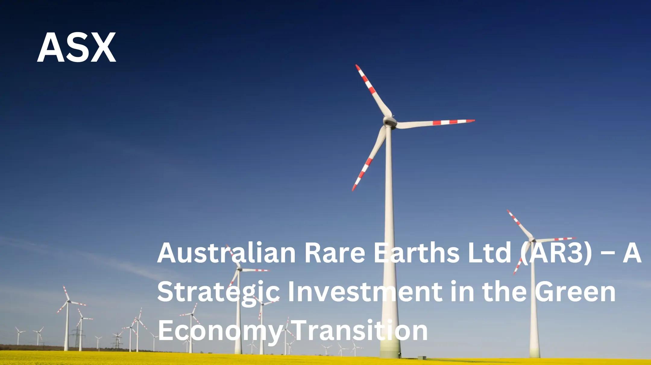 Australian Rare Earths (AR3): Driving Sustainability with $5M Grant for Koppamurra Project